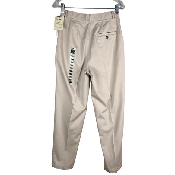 LL Bean Women's Wrinkle-Free Bayside Pants Khaki 4 Regular New - Picture 9 of 12